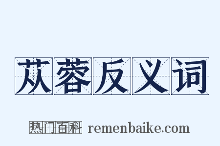 苁蓉反义词是什么意思的图片